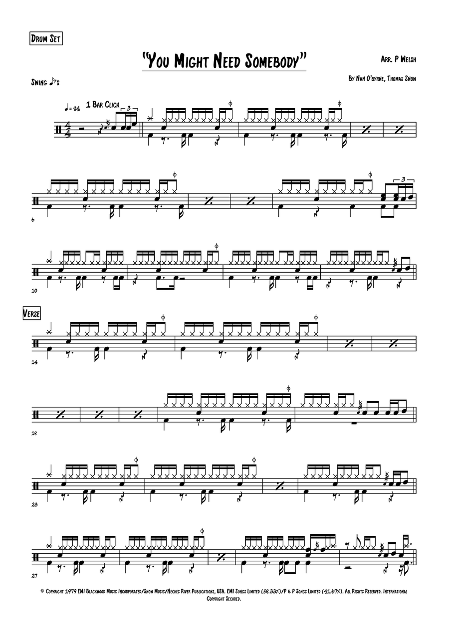 You Might Need Somebody Cover Band - Digital Sheet Music page 4