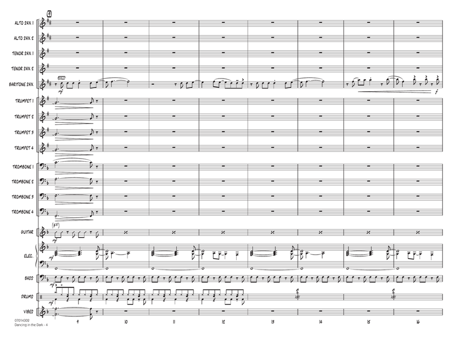 Dancing In The Dark (arr. Paul Murtha) - Conductor Score (Full Score) Jazz Ensemble scores gallery preview page 3
