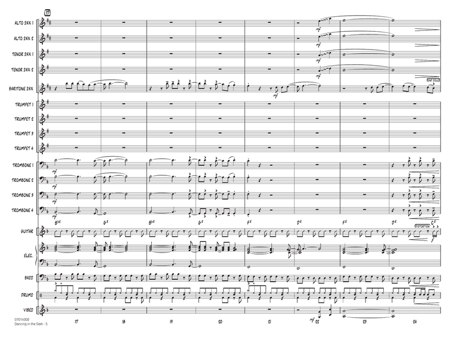 Dancing In The Dark (arr. Paul Murtha) - Conductor Score (Full Score) Jazz Ensemble scores gallery preview page 4