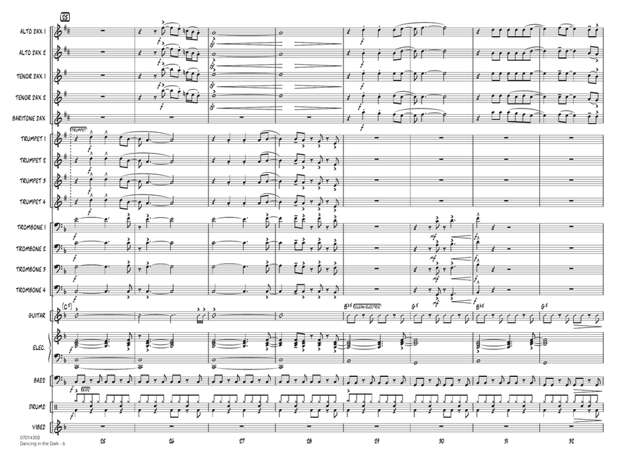 Dancing In The Dark (arr. Paul Murtha) - Conductor Score (Full Score) Jazz Ensemble scores gallery preview page 5