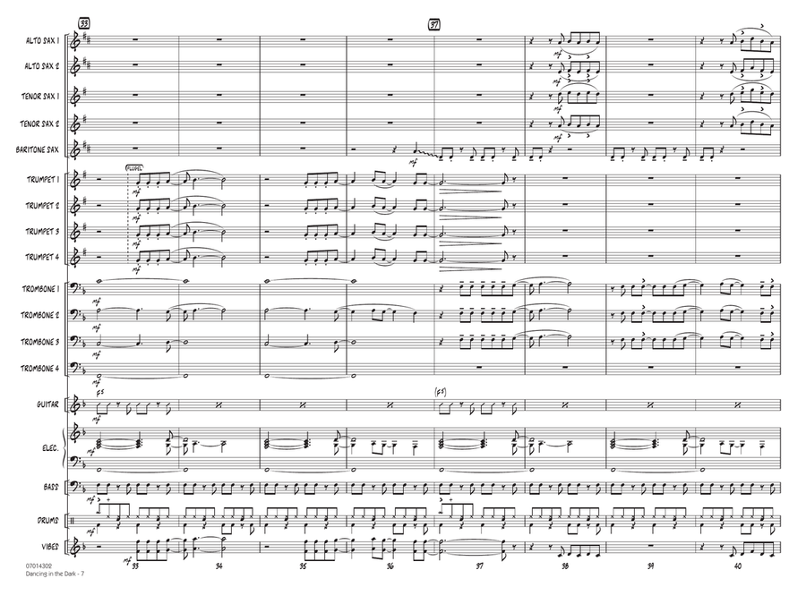 Dancing In The Dark (arr. Paul Murtha) - Conductor Score (Full Score) Jazz Ensemble scores gallery preview page 6