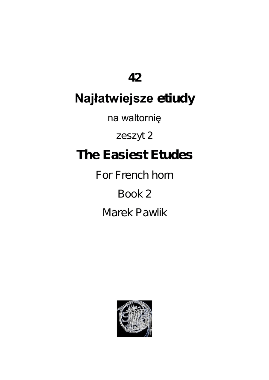 42 najłatwiejsze etiudy na waltornię zeszyt 2 Horn Solo scores gallery preview page 3