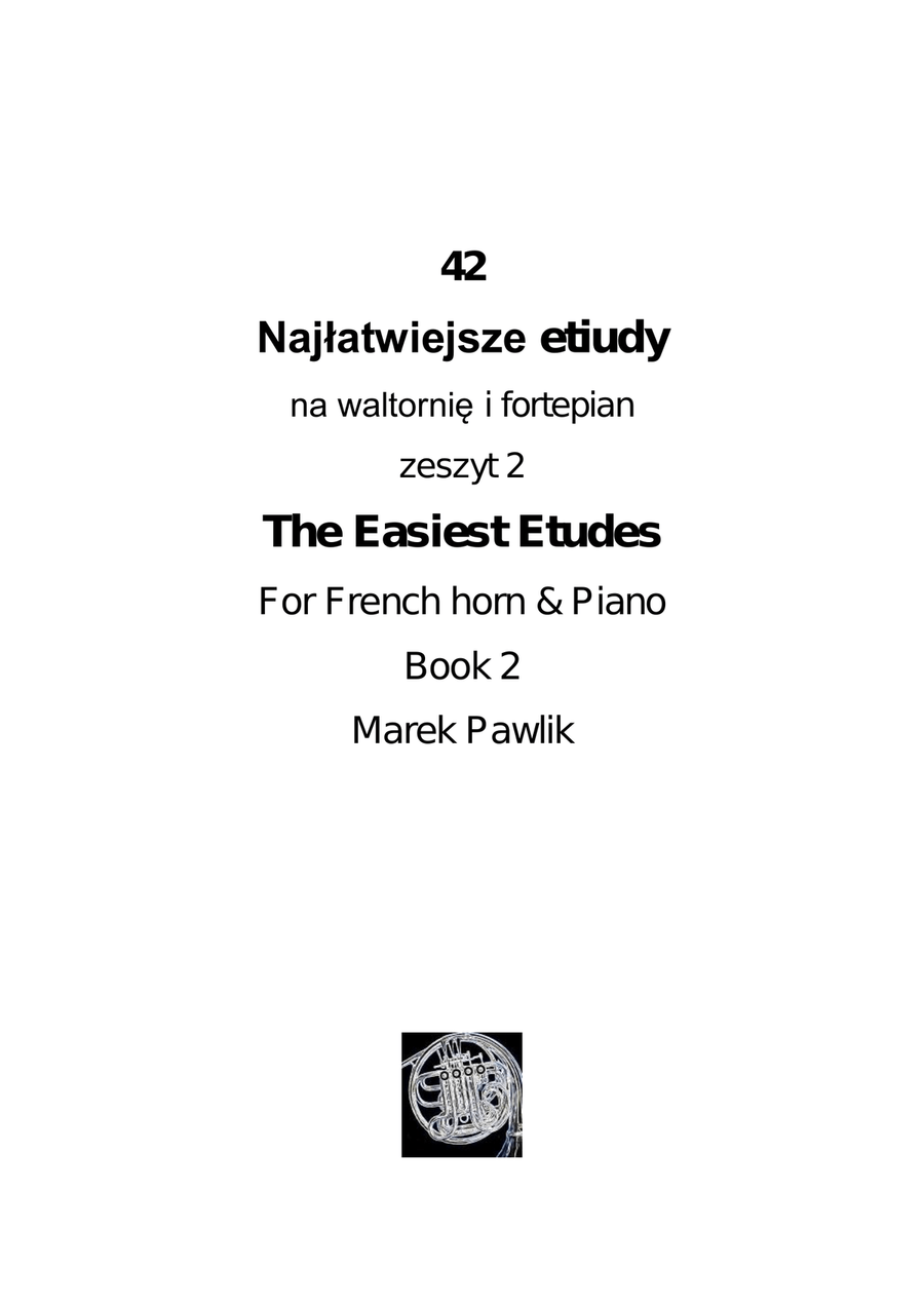 42 najłatwiejsze etiudy na waltornię i fortepian zeszyt 2 Piano scores gallery preview page 3