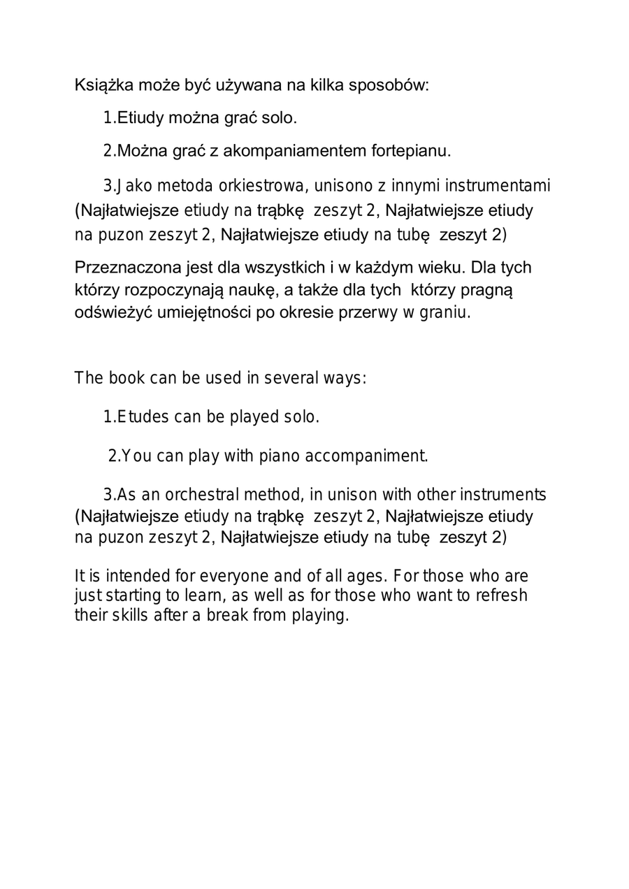 42 najłatwiejsze etiudy na waltornię i fortepian zeszyt 2 Piano scores gallery preview page 5
