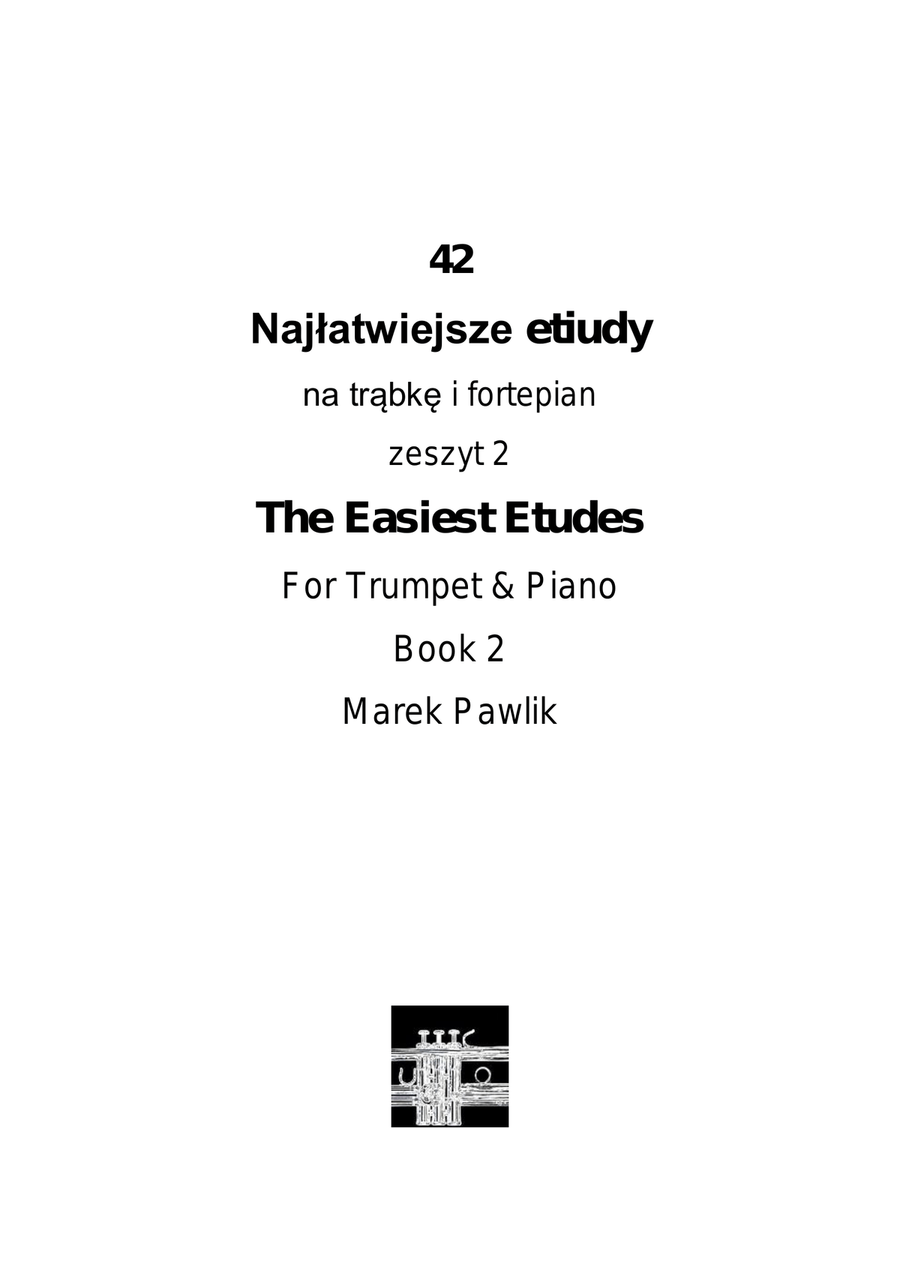 42 najłatwiejsze etiudy na trąbkę i fortepian zeszyt 2 Trumpet Solo scores gallery preview page 3