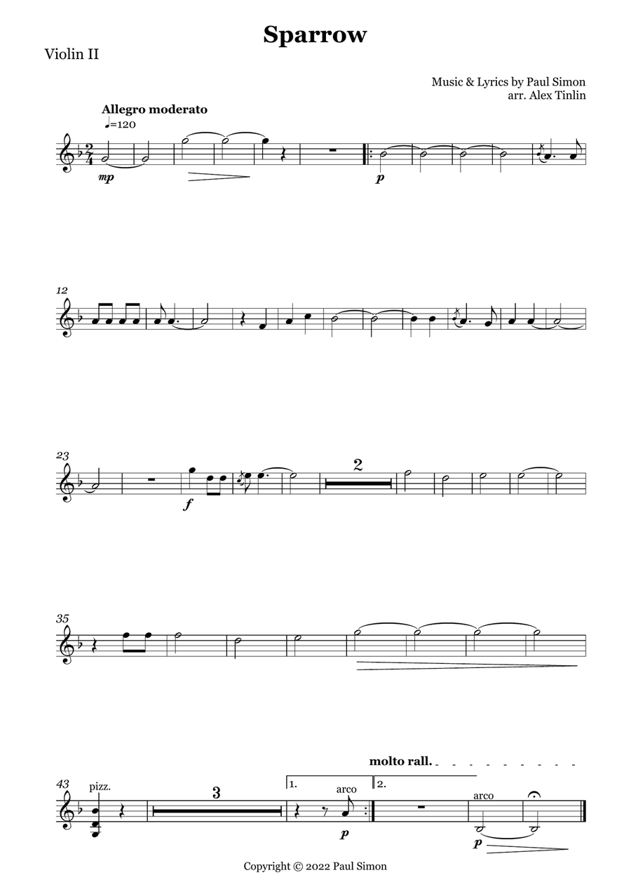 Sparrow Sparrow String Quartet scores gallery preview page 4