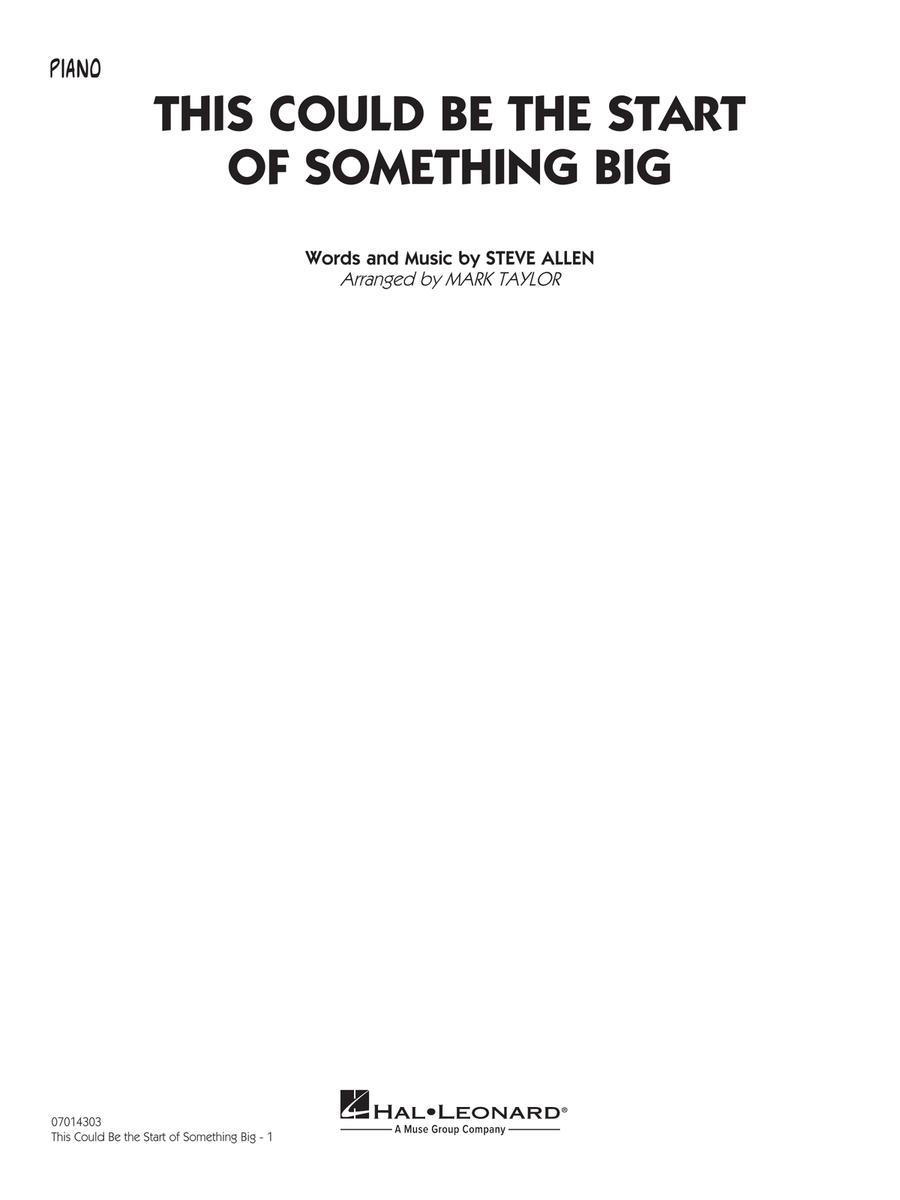 This Could Be The Start Of Something Big (arr. Mark Taylor) - Piano Jazz Ensemble scores gallery preview page 1