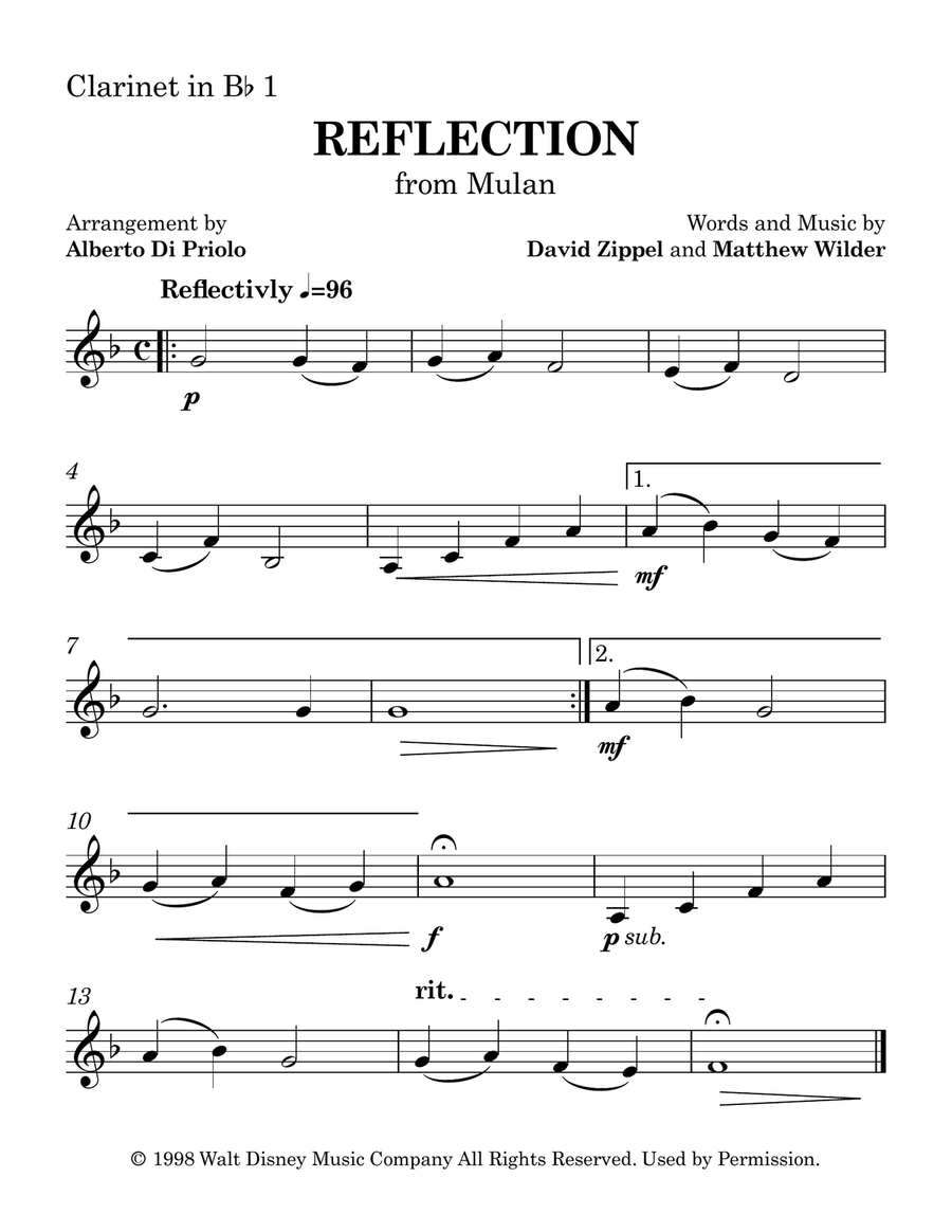 Reflection - Score Only Woodwind Quartet scores gallery preview page 3