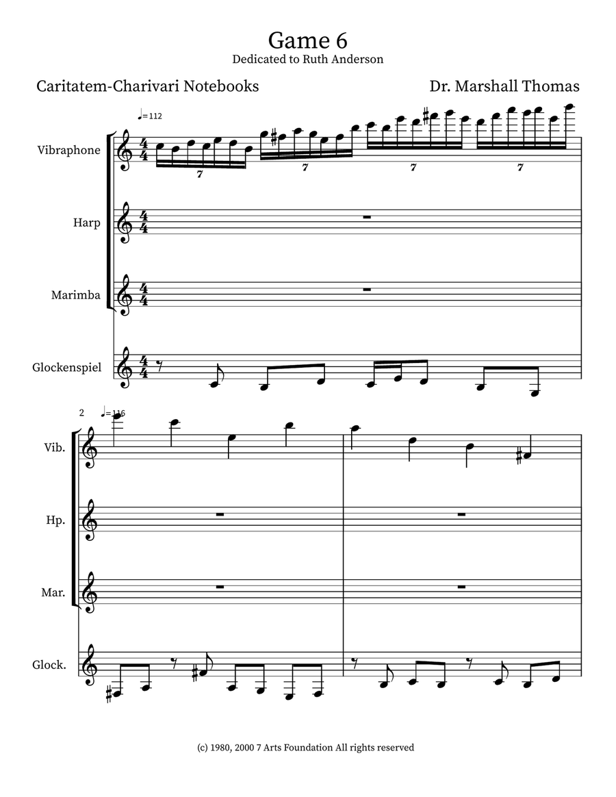 Game 6 Game 6 Small Ensemble scores gallery preview page 1
