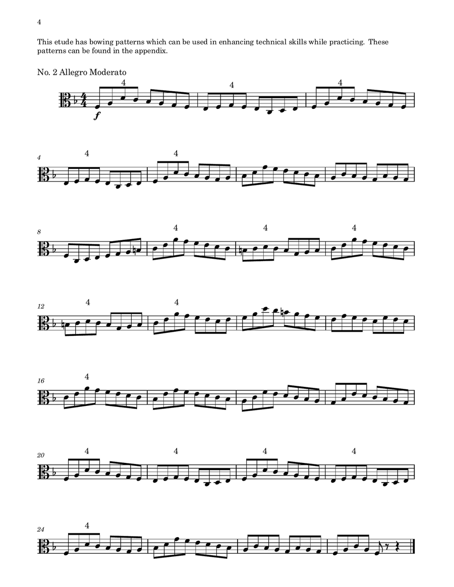 Sixty Studies (Opus 45), Book 1, Transcribed for Viola Viola Solo scores gallery preview page 4