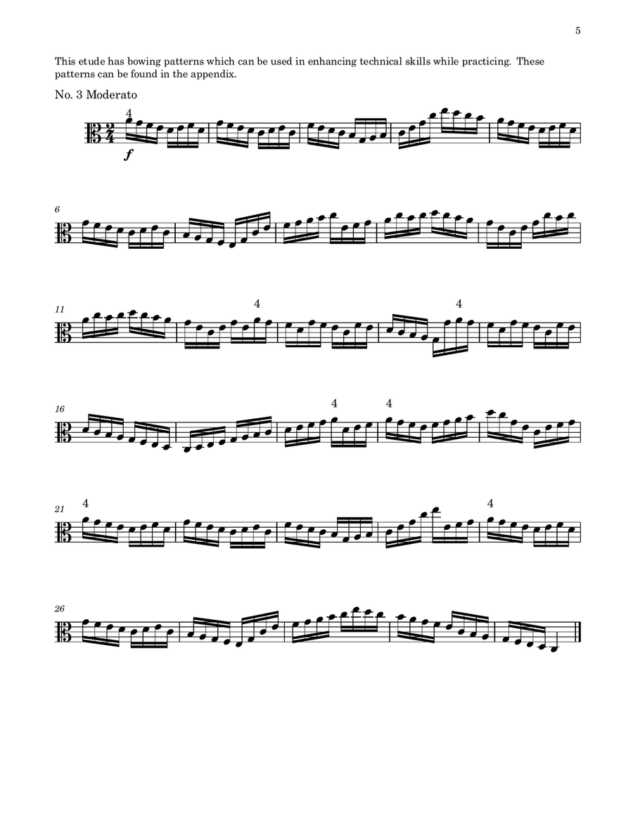 Sixty Studies (Opus 45), Book 1, Transcribed for Viola Viola Solo scores gallery preview page 5