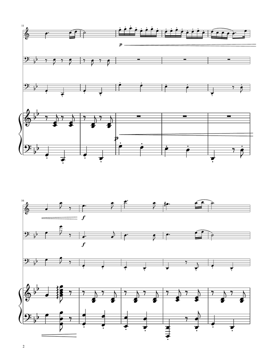 Hungarian Dance No. 5 - Brass Trio Brass Trio scores gallery preview page 2