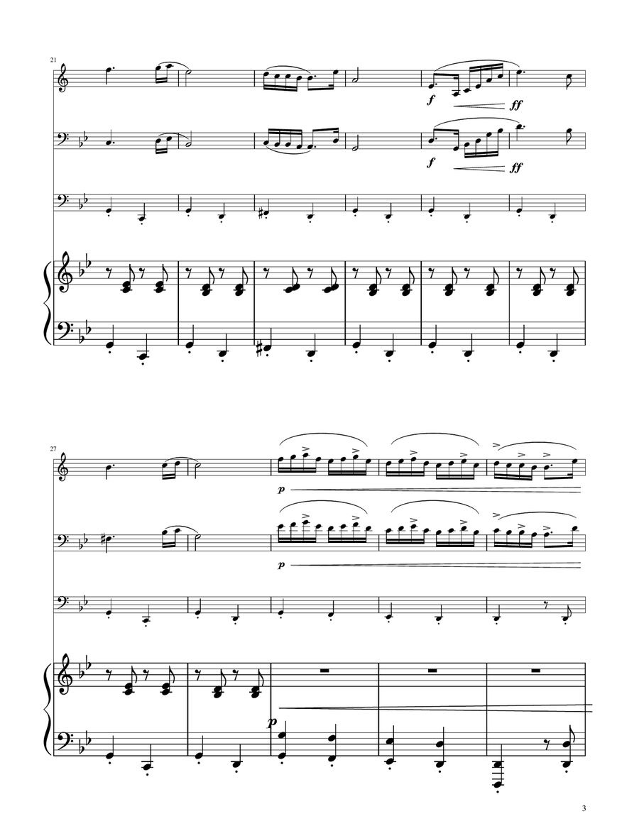 Hungarian Dance No. 5 - Brass Trio Brass Trio scores gallery preview page 3
