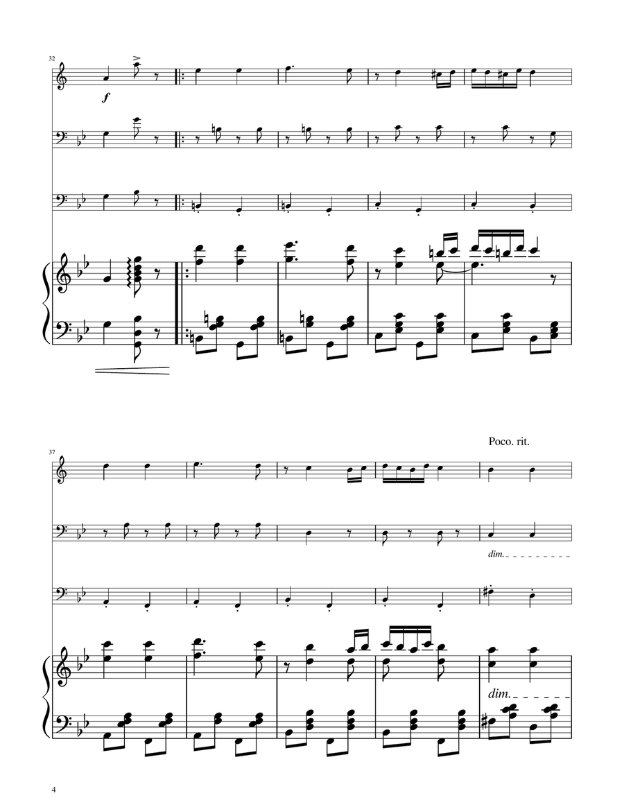 Hungarian Dance No. 5 - Brass Trio Brass Trio scores gallery preview page 4