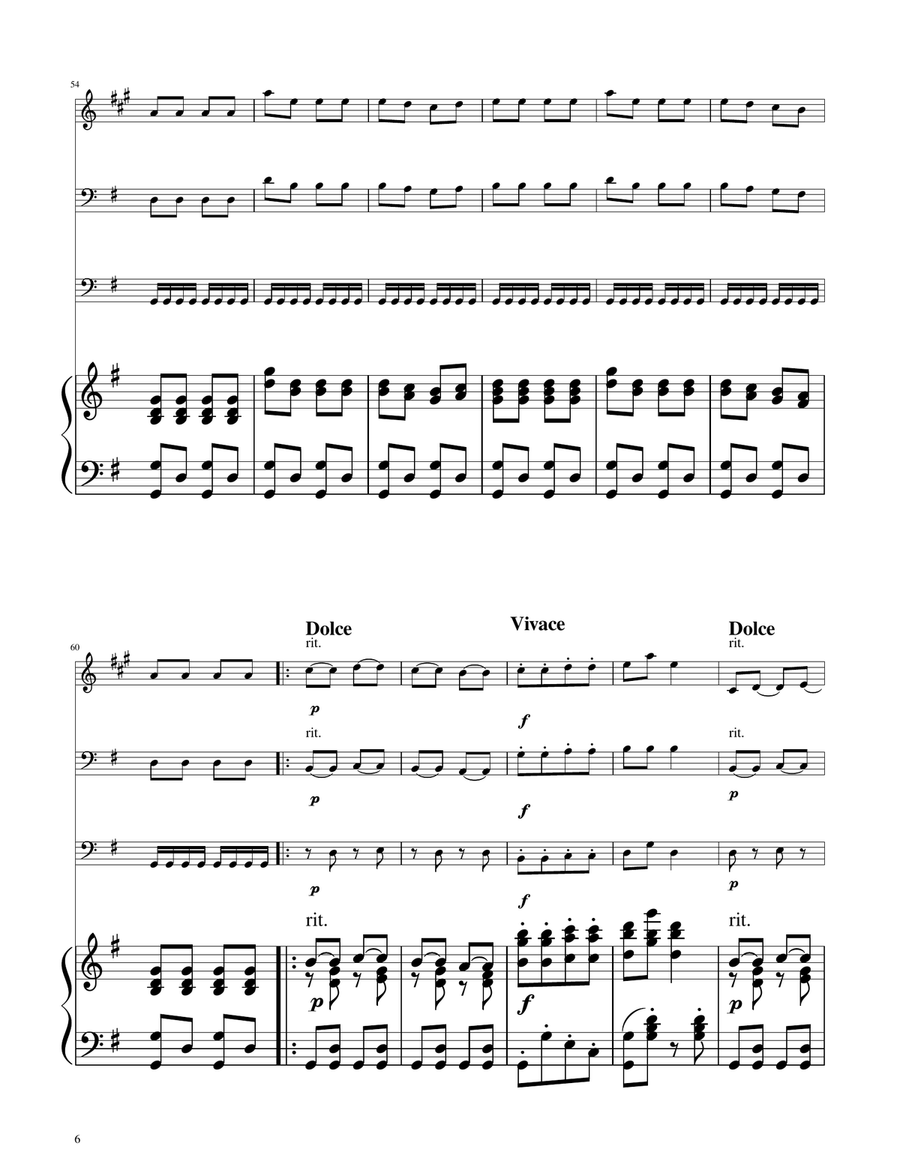Hungarian Dance No. 5 - Brass Trio Brass Trio scores gallery preview page 6
