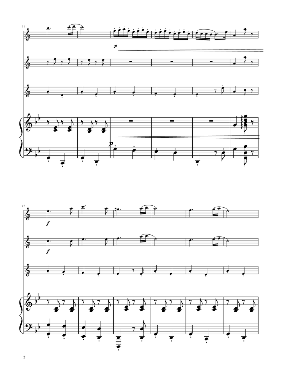 Hungarian Dance No. 5 - Clarinet Trio Clarinet Trio scores gallery preview page 2