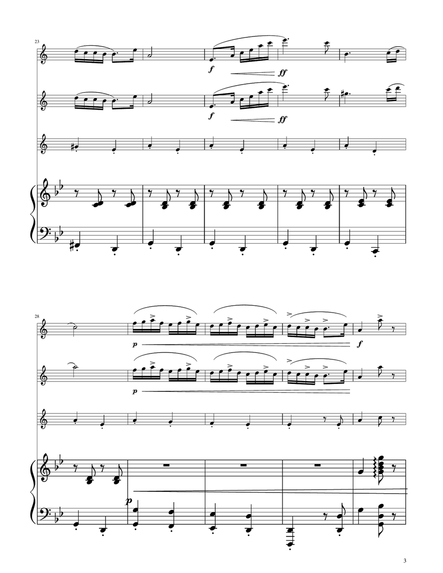 Hungarian Dance No. 5 - Clarinet Trio Clarinet Trio scores gallery preview page 3