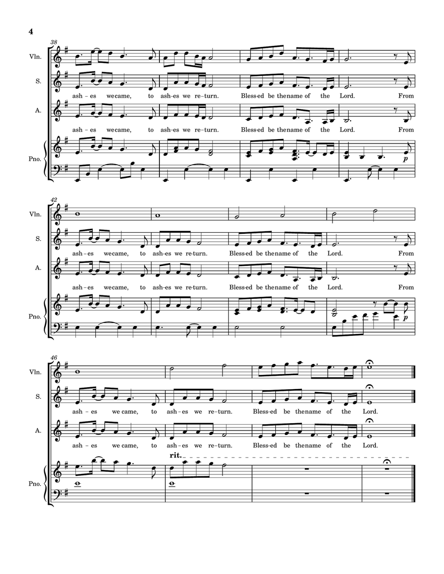 Forty Days (From Ashes We Came) - SA + Violin SA scores gallery preview page 5