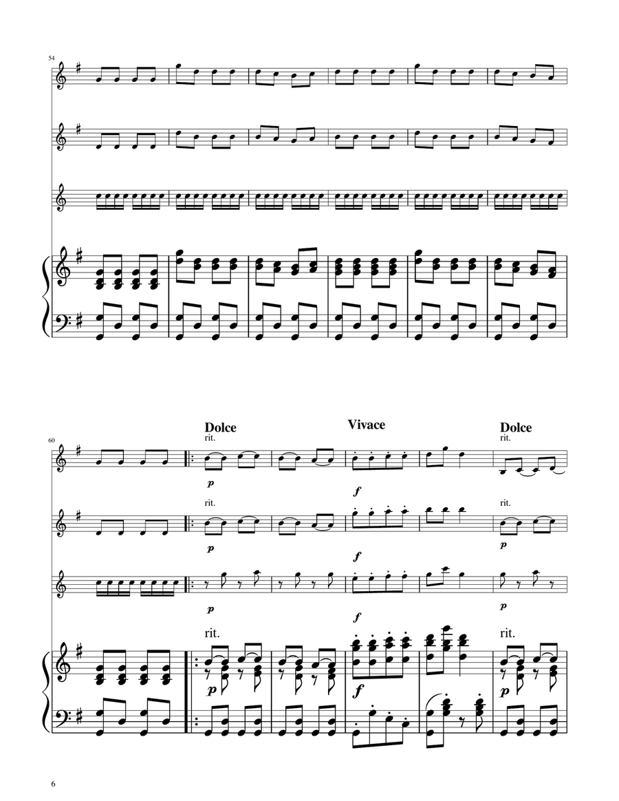 Hungarian Dance No. 5 - Flute Trio Flute Trio scores gallery preview page 6
