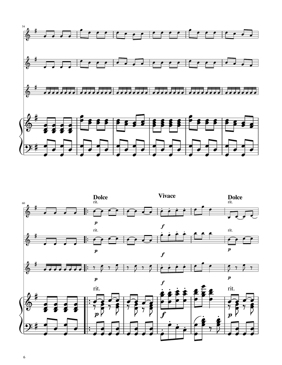 Hungarian Dance No. 5 - Flute Trio Flute Trio scores gallery preview page 6