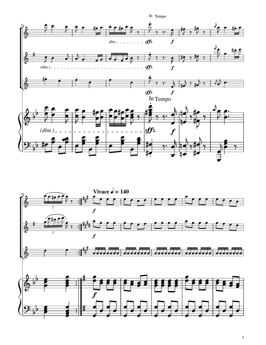 Hungarian Dance No. 5 - Sax SAT Trio SAT scores gallery preview page 5