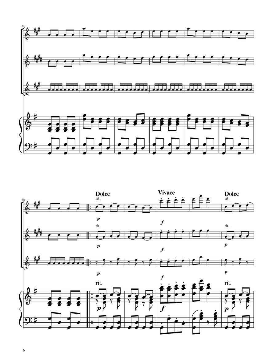 Hungarian Dance No. 5 - Sax SAT Trio SAT scores gallery preview page 6