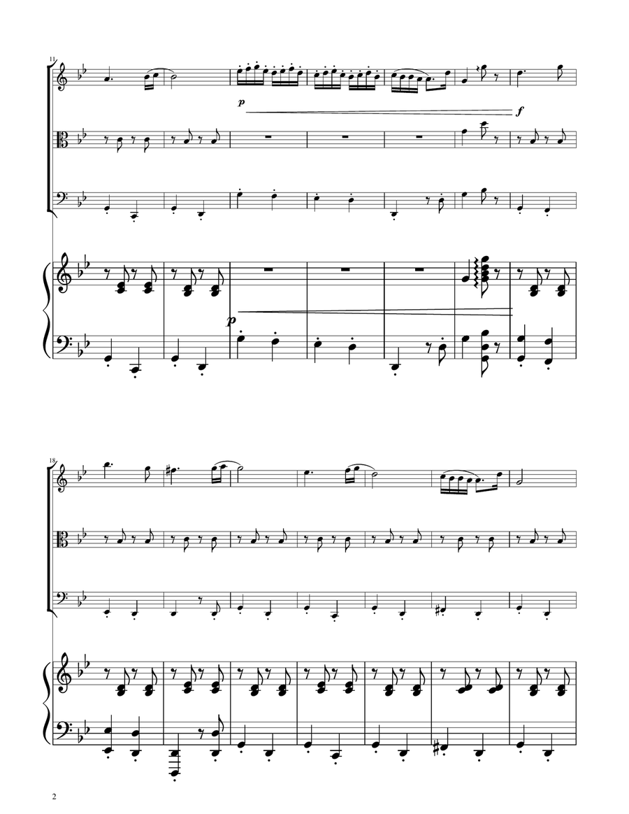 Hungarian Dance No. 5 - String Trio String Trio scores gallery preview page 2