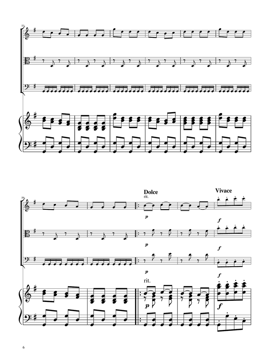 Hungarian Dance No. 5 - String Trio String Trio scores gallery preview page 6