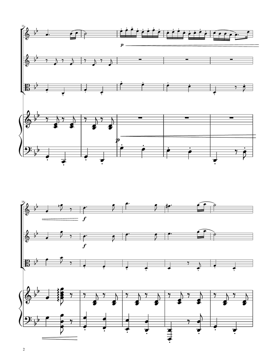 Hungarian Dance No. 5 - String Trio String Trio scores gallery preview page 2