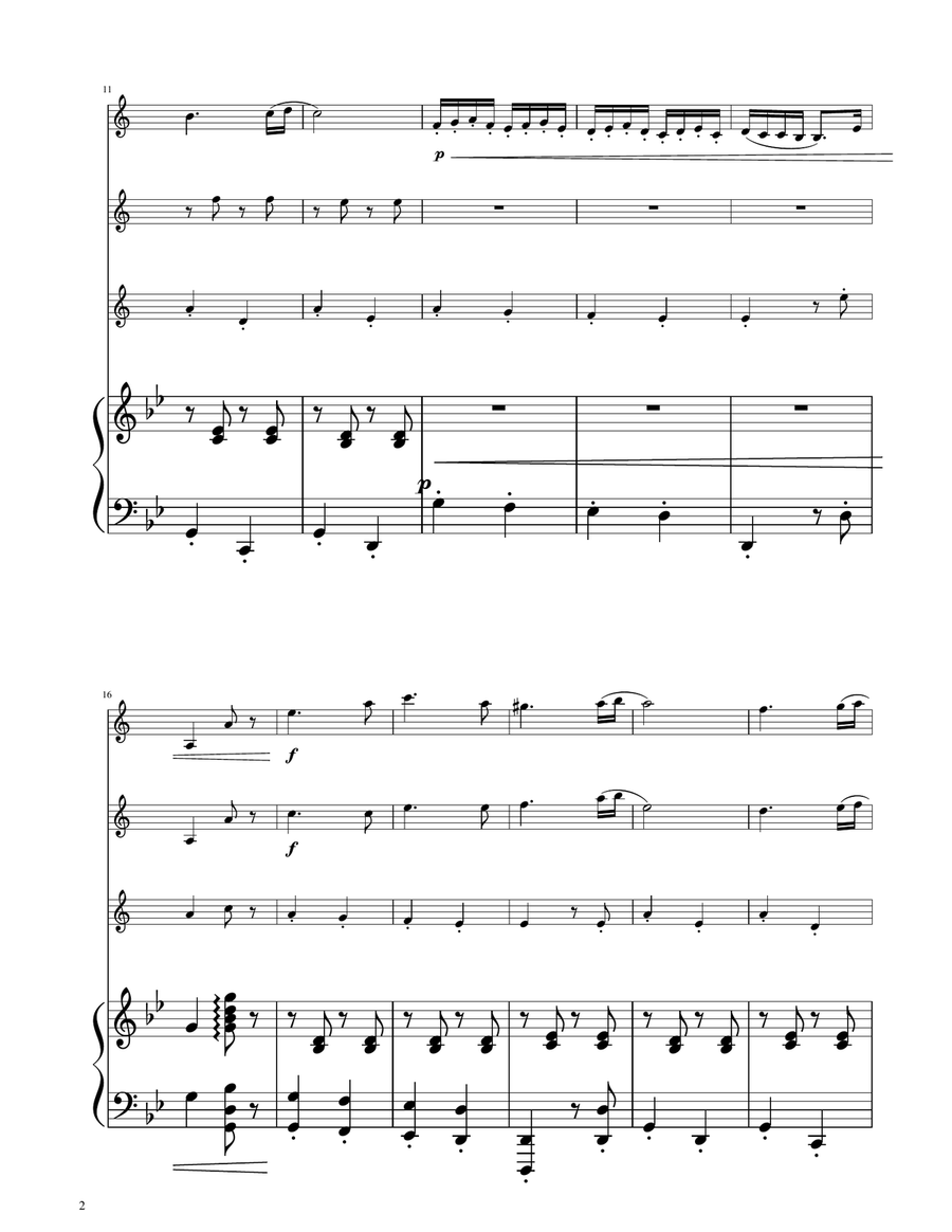 Hungarian Dance No. 5 - Trumpet Trio Trumpet Trio scores gallery preview page 2
