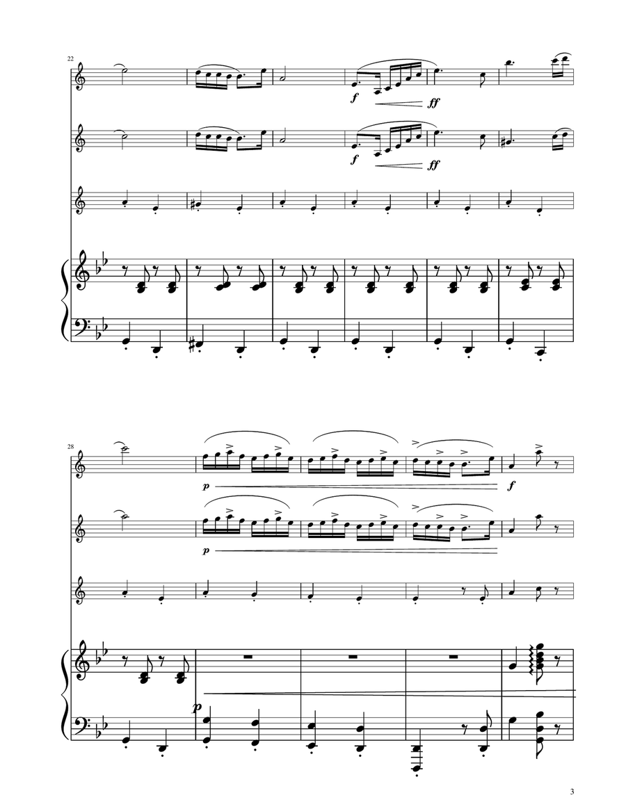 Hungarian Dance No. 5 - Trumpet Trio Trumpet Trio scores gallery preview page 3