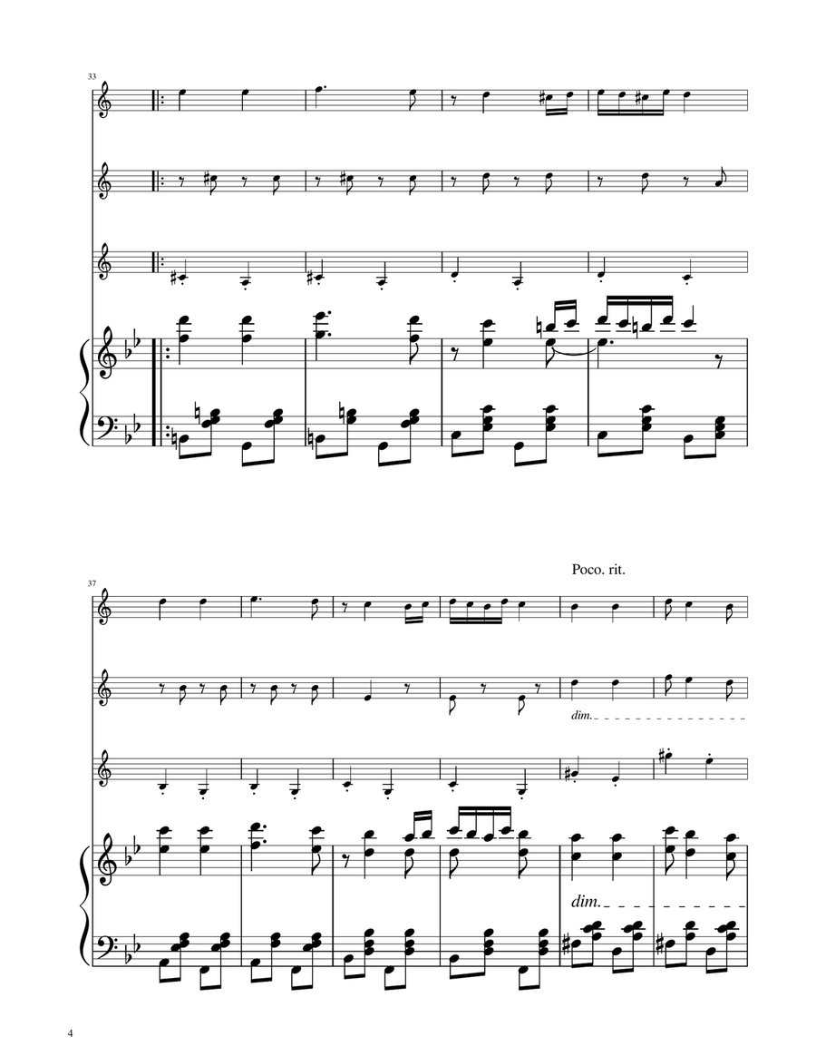 Hungarian Dance No. 5 - Trumpet Trio Trumpet Trio scores gallery preview page 4