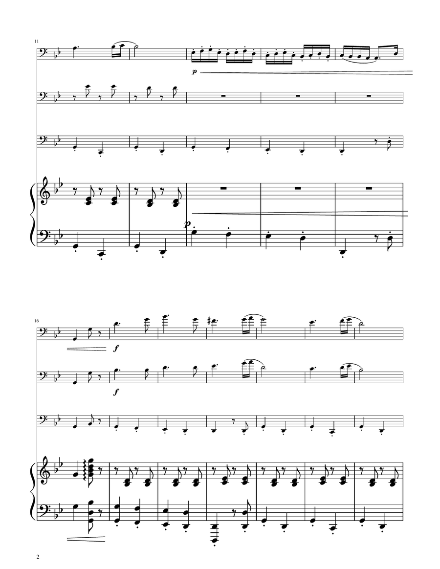 Hungarian Dance No. 5 - Trombone Trio Trombone Trio scores gallery preview page 2