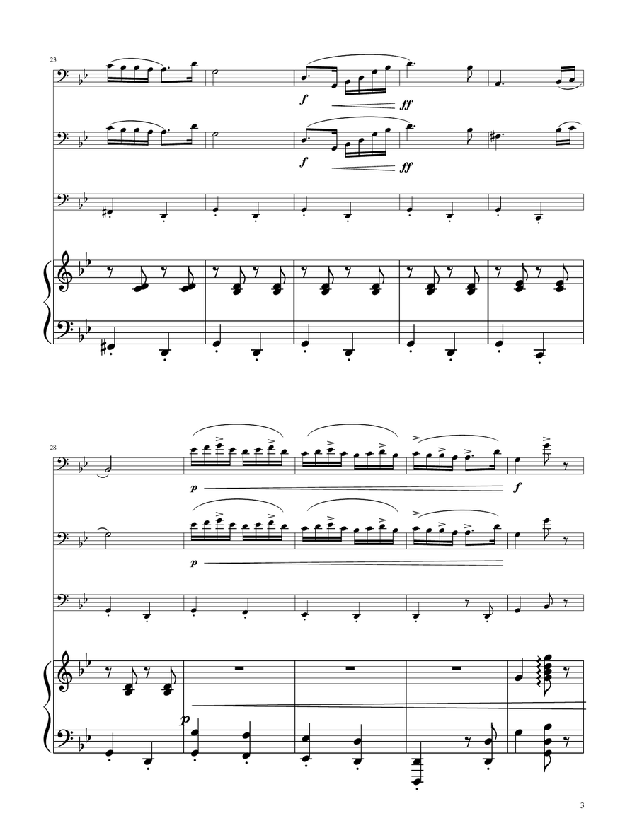 Hungarian Dance No. 5 - Trombone Trio Trombone Trio scores gallery preview page 3