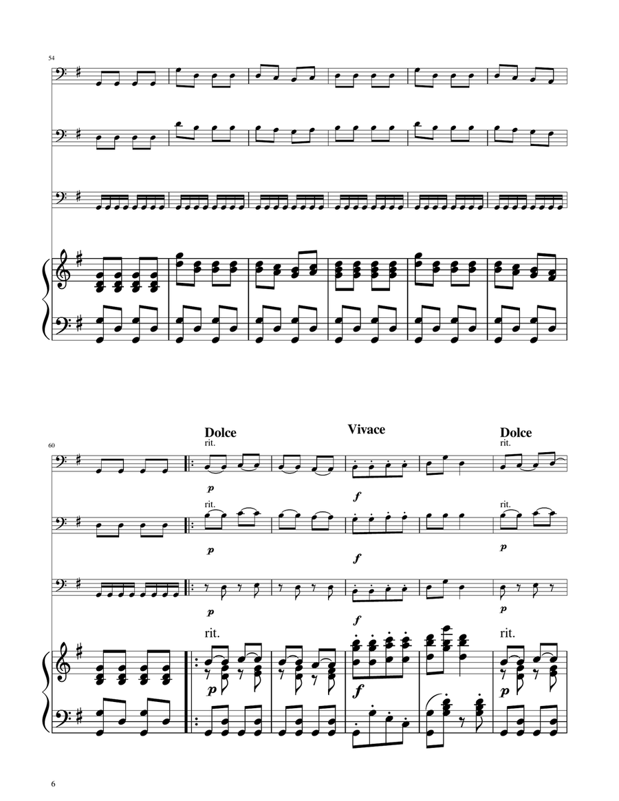 Hungarian Dance No. 5 - Trombone Trio Trombone Trio scores gallery preview page 6