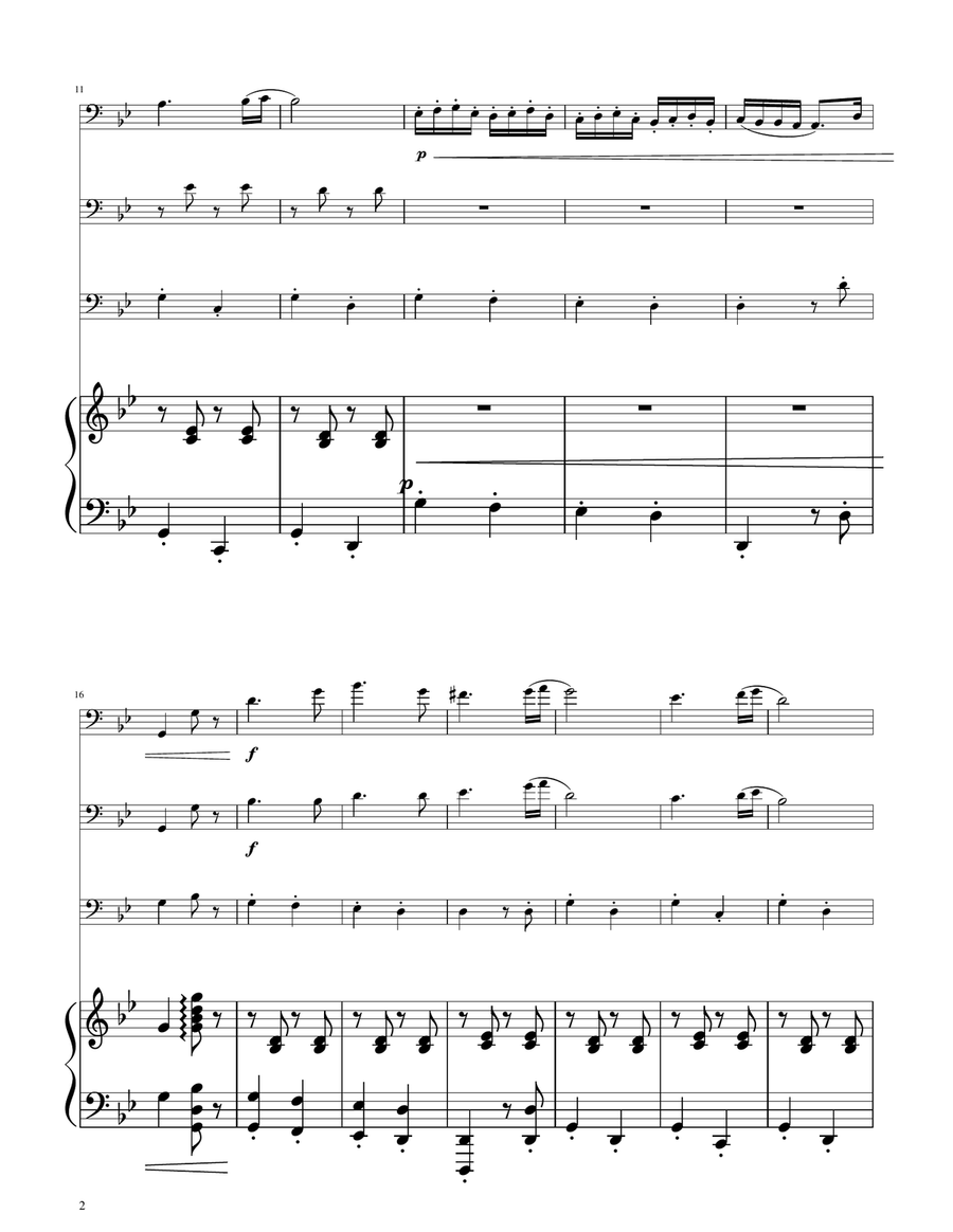Hungarian Dance No. 5 - Trombone Trio Trombone Trio scores gallery preview page 2