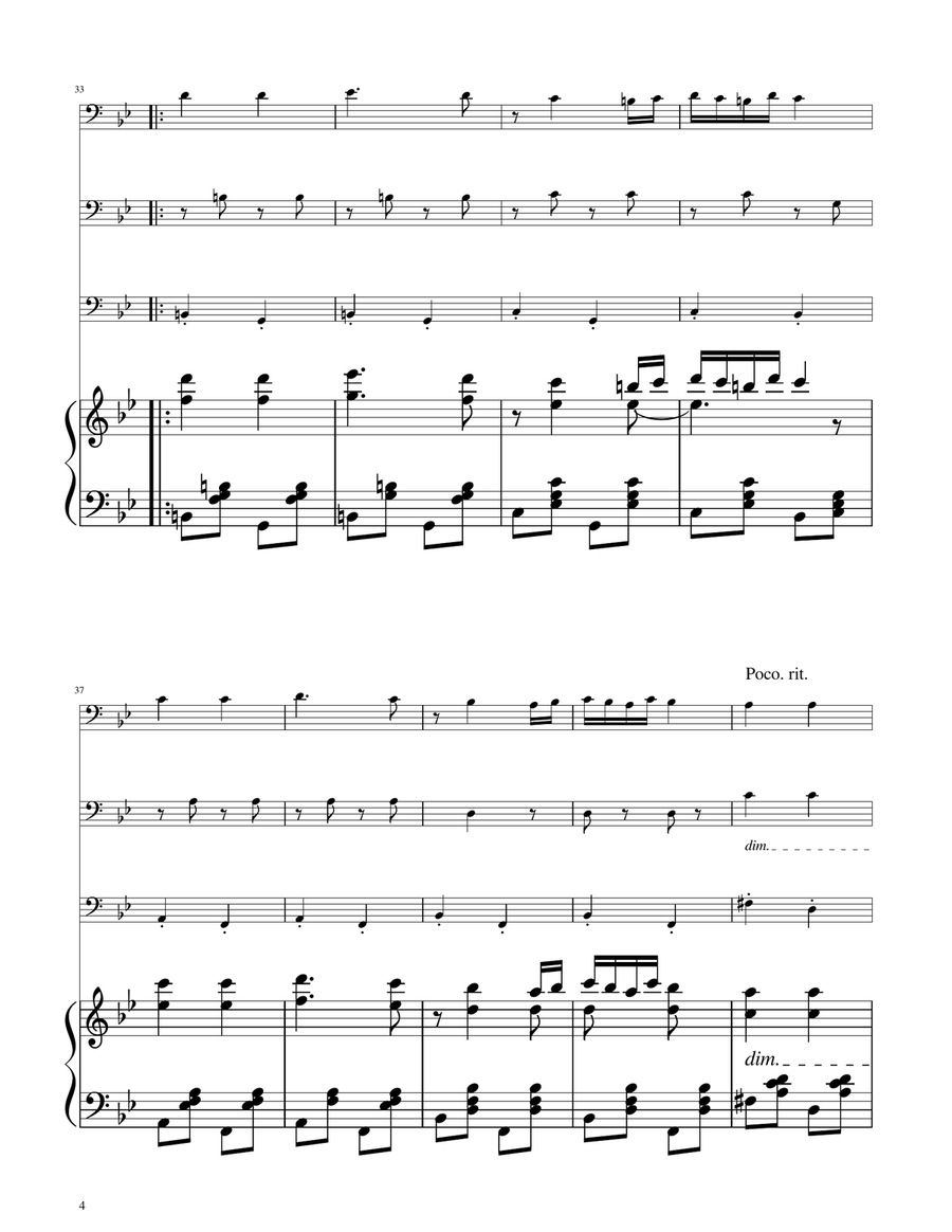 Hungarian Dance No. 5 - Trombone Trio Trombone Trio scores gallery preview page 4