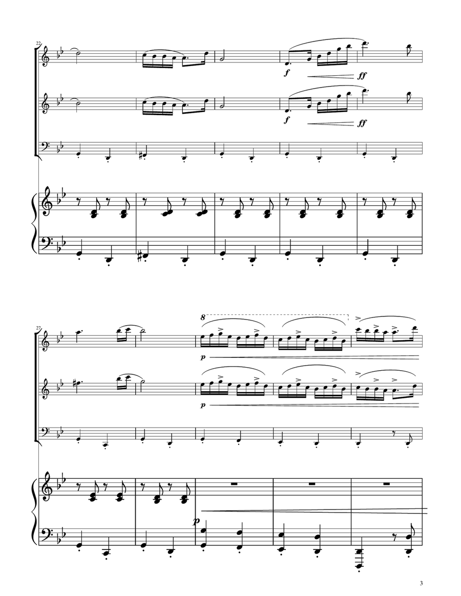 Hungarian Dance No. 5 - Woodwind Trio Woodwind Trio scores gallery preview page 3