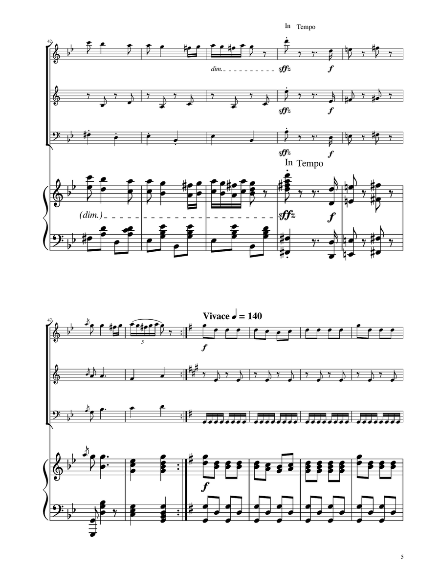 Hungarian Dance No. 5 - Woodwind Trio Woodwind Trio scores gallery preview page 5