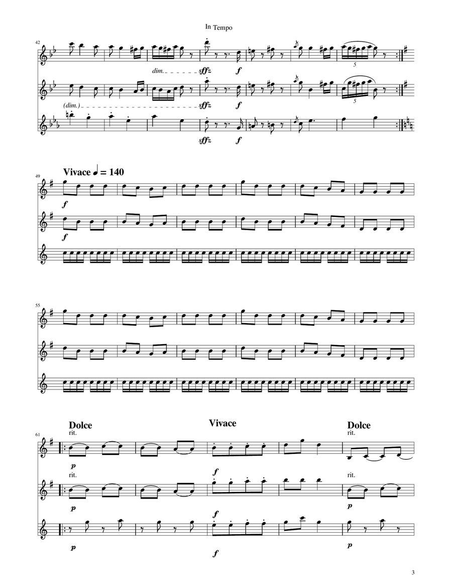 Hungarian Dance No. 5 - Flute Trio Flute Trio scores gallery preview page 3
