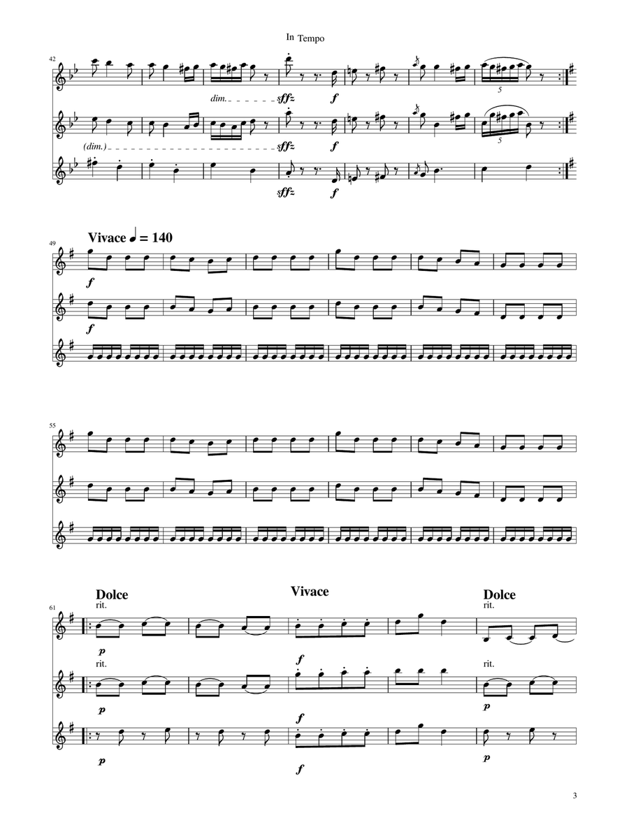 Hungarian Dance No. 5 - Flute Trio Flute Trio scores gallery preview page 3