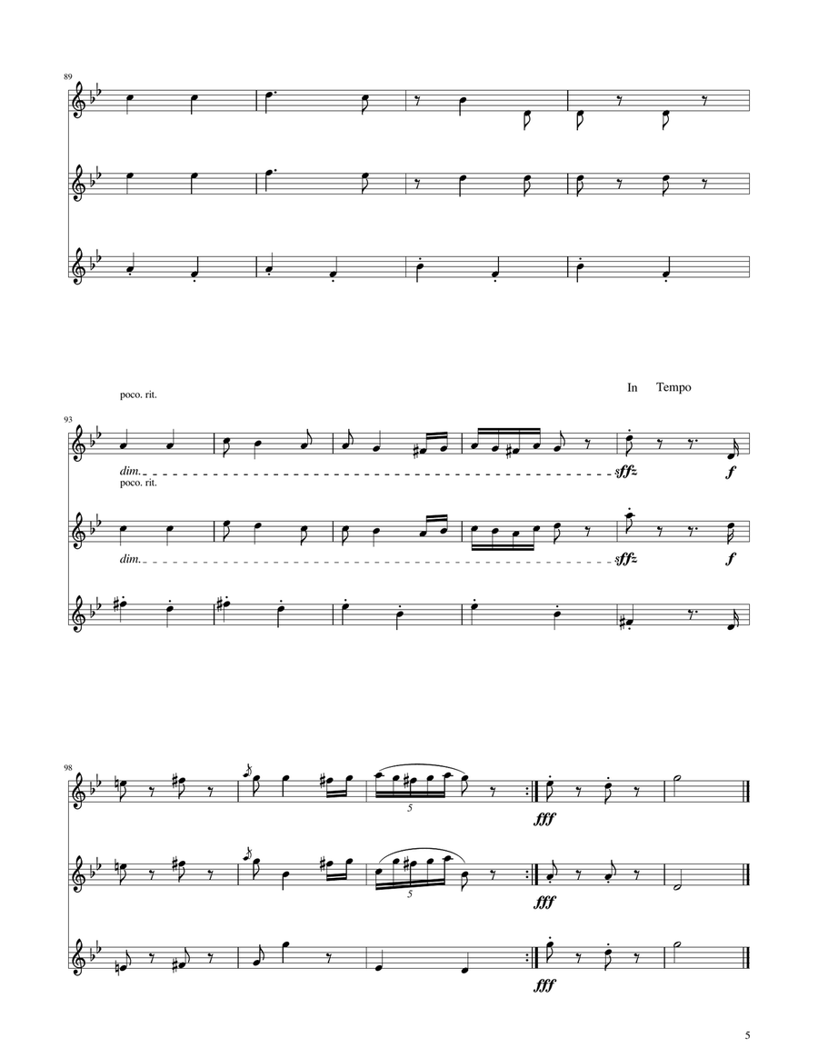 Hungarian Dance No. 5 - Flute Trio Flute Trio scores gallery preview page 5