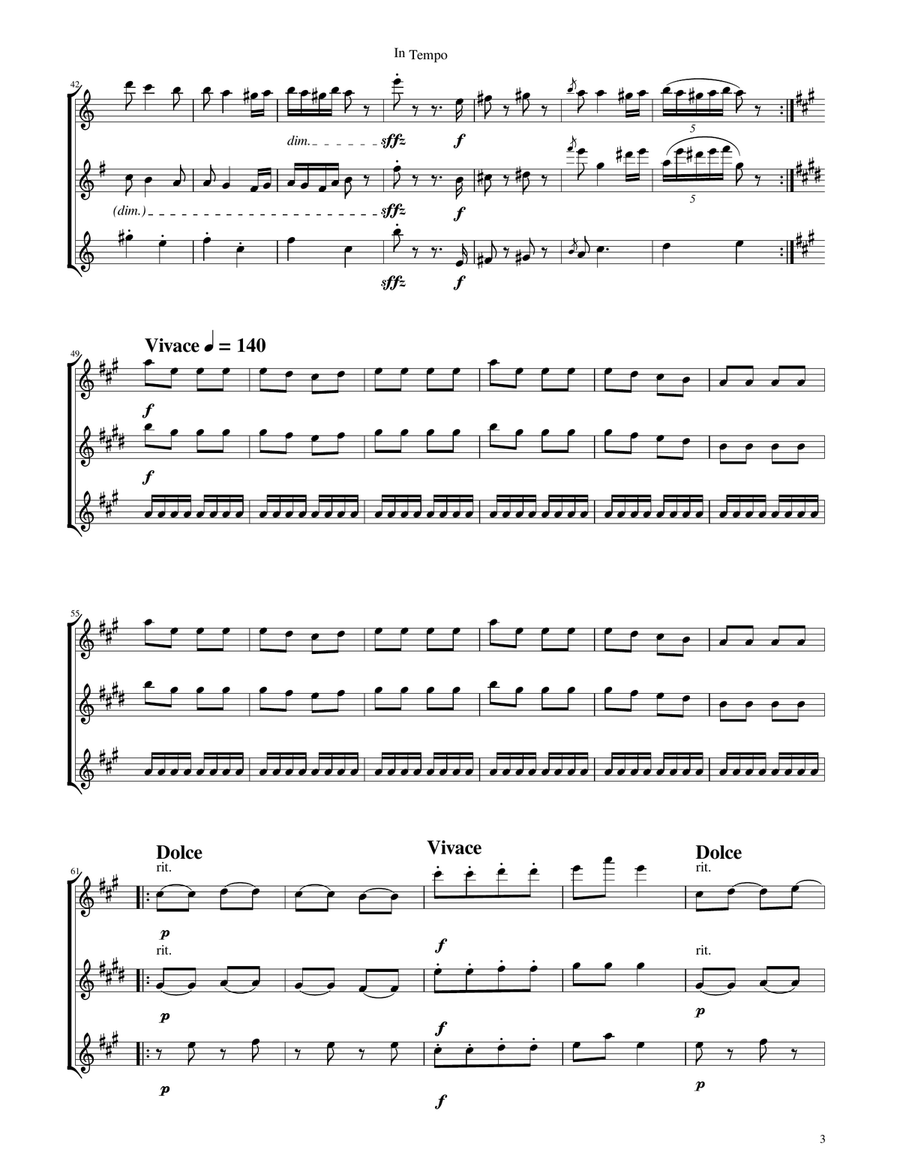 Hungarian Dance No. 5 - Sax SAT Trio SAT scores gallery preview page 3