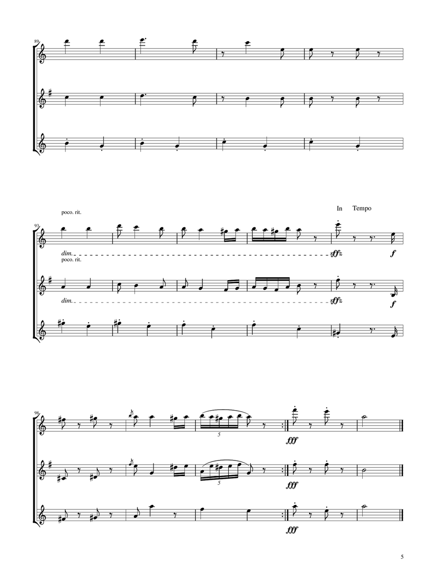 Hungarian Dance No. 5 - Sax SAT Trio SAT scores gallery preview page 5