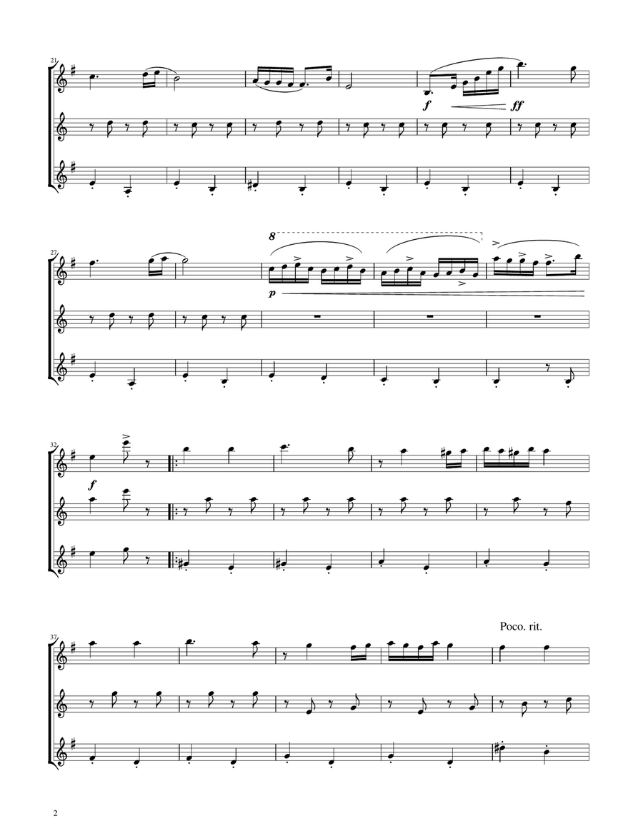 Hungarian Dance No. 5 - Sax ATB Trio Woodwind Trio scores gallery preview page 2