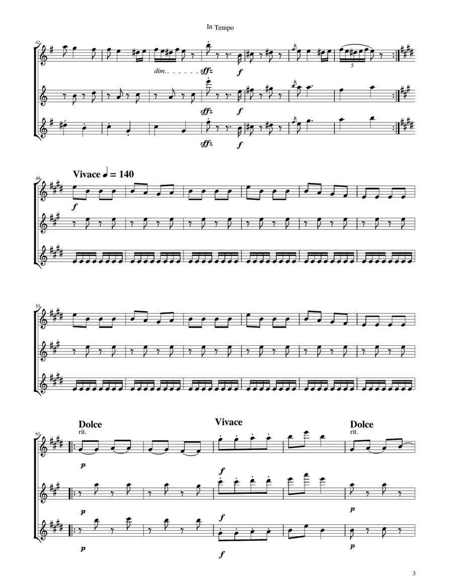 Hungarian Dance No. 5 - Sax ATB Trio Woodwind Trio scores gallery preview page 3