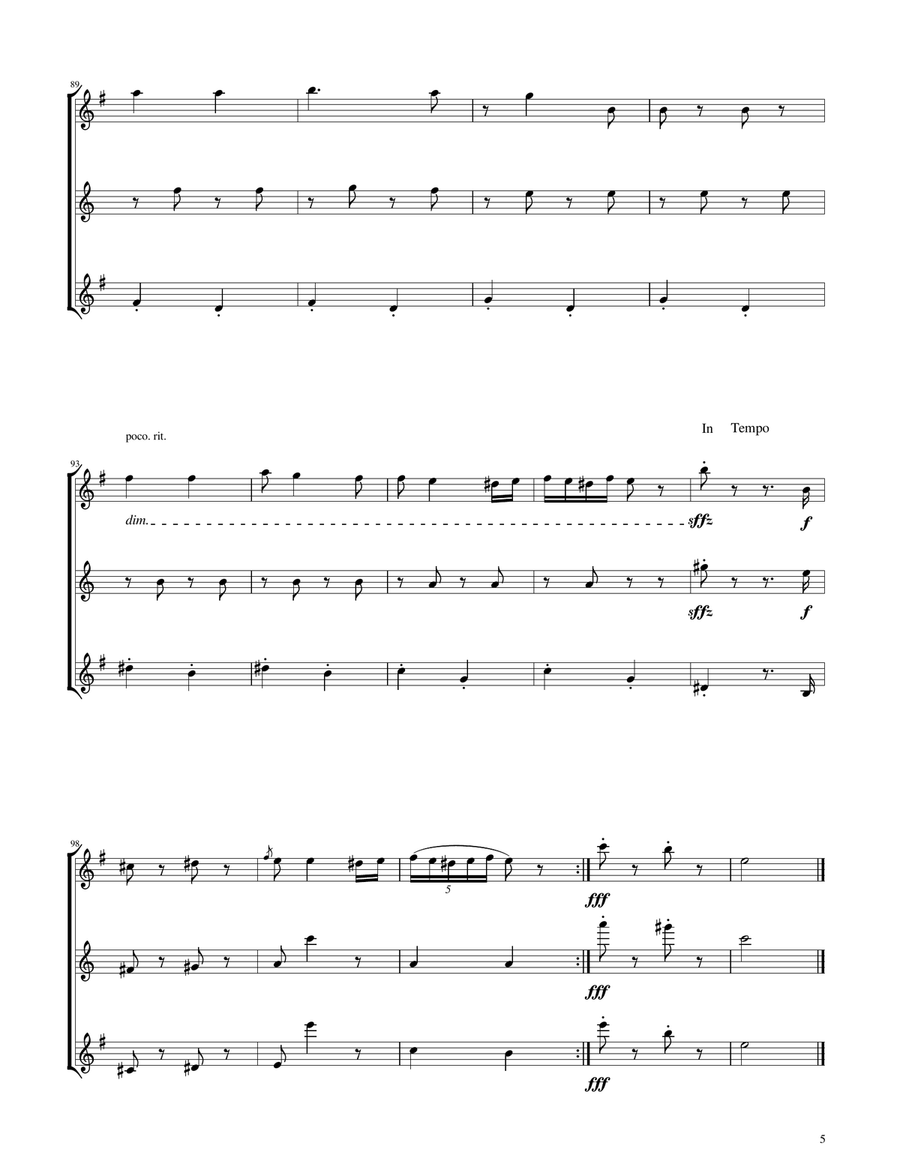 Hungarian Dance No. 5 - Sax ATB Trio Woodwind Trio scores gallery preview page 5