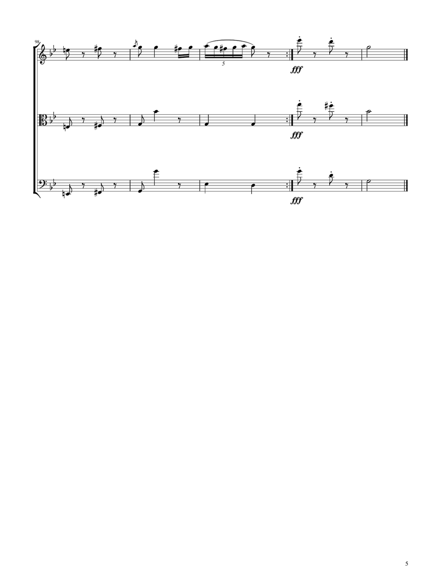 Hungarian Dance No. 5 - String Trio String Trio scores gallery preview page 5
