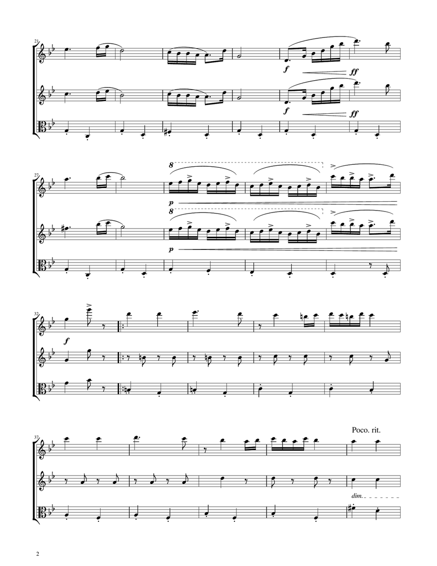Hungarian Dance No. 5 - String Trio String Trio scores gallery preview page 2