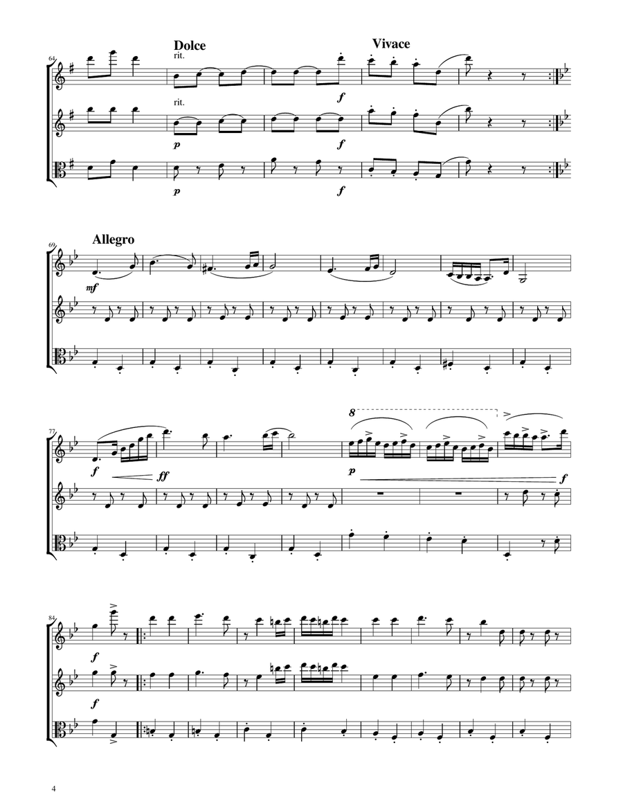 Hungarian Dance No. 5 - String Trio String Trio scores gallery preview page 4